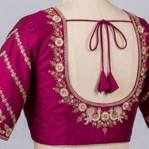 embroidery fabric pattu 1019