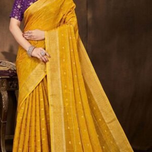 soft fabric with gotta border checks saree 1026